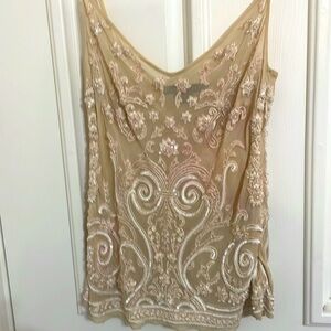 Ralph Lauren Pearls &Jewels Silk Blouse sz 12